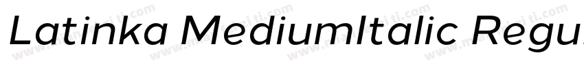 Latinka MediumItalic Regular字体转换